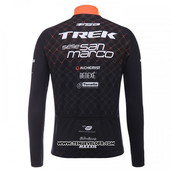 2017 Maillot Ciclismo Trek Selle San Marco Noir Manches Longues et Cuissard